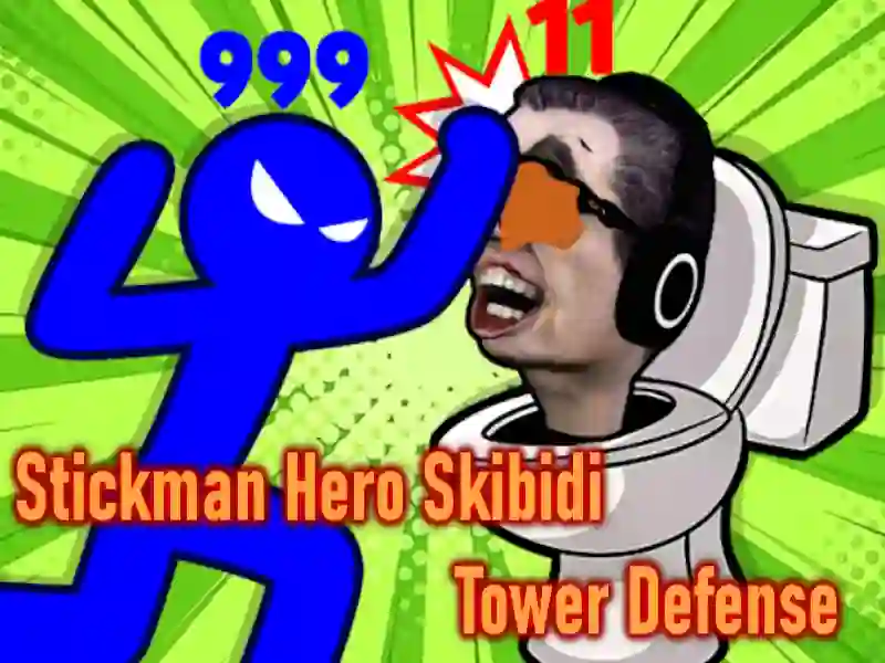Lojë Mbrojtja e Kullës së Stickman Hero Skibidi në internet