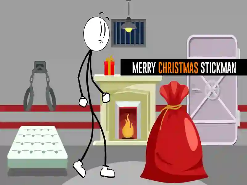 Lojë Gëzuar Krishtlindjen Stickman në internet