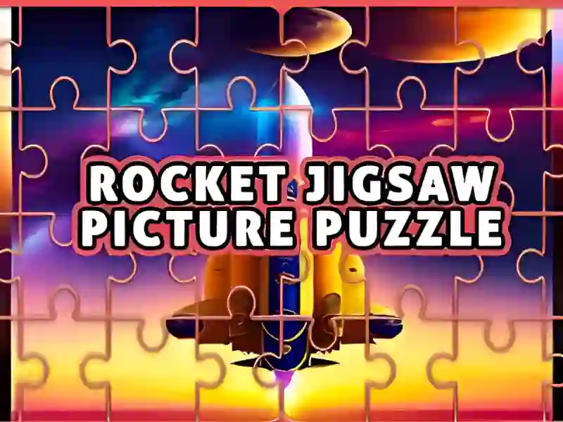 Lojë Puzzle me fotografi me bashkim pjesësh figure me raketa në internet