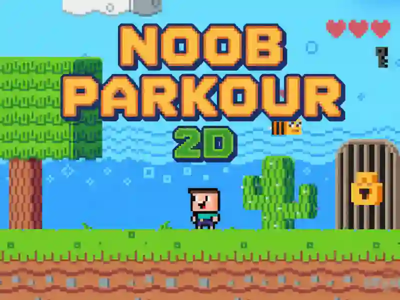 Lojë Noob Parkour 2D në internet