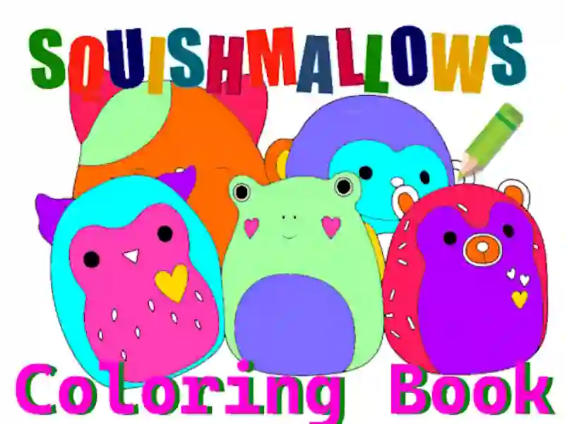 Lojë Libri për t'u ngjyrosur SquishMallow në internet