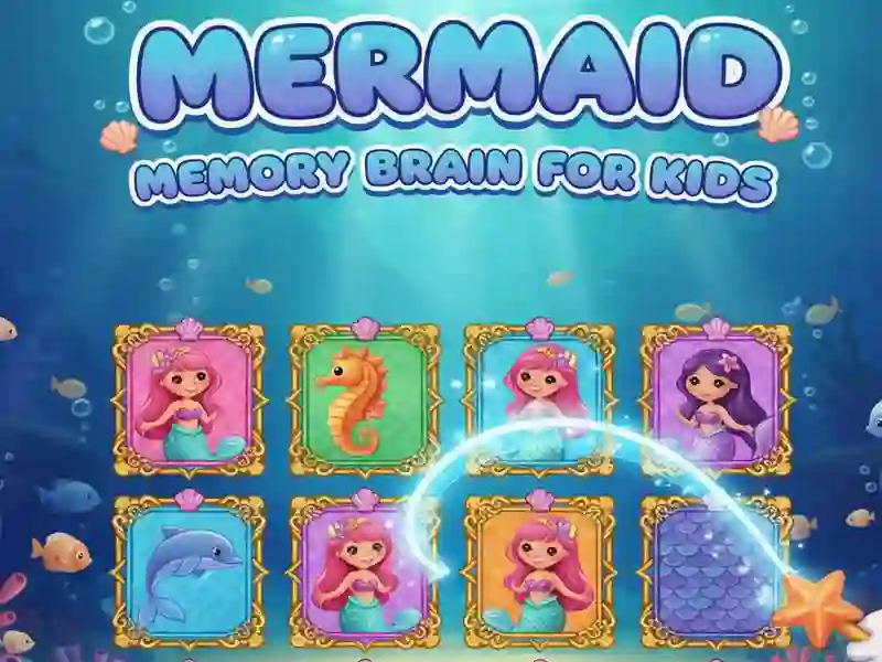 Lojë Mermaid Memory Brain For Kids në internet