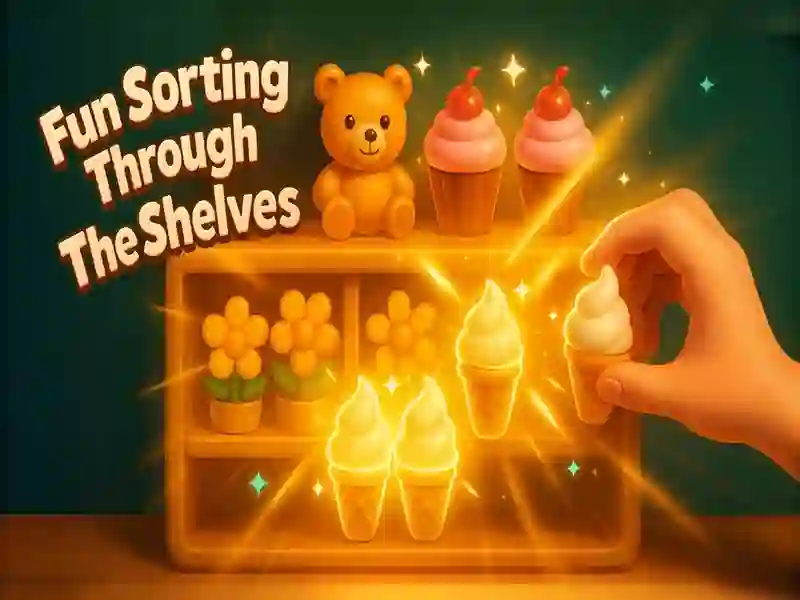 Lojë Renditja argëtuese nëpër raftet në internet Lojë Renditja argëtuese nëpër raftet në internet