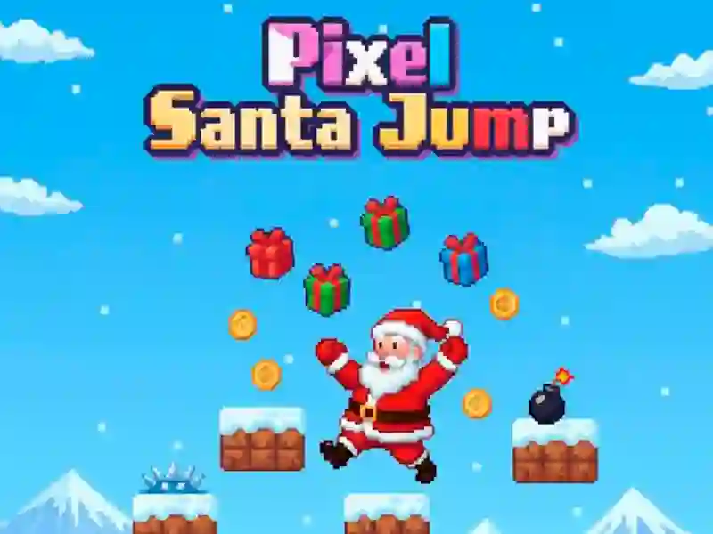 Lojë Pixel Santa Jump në internet