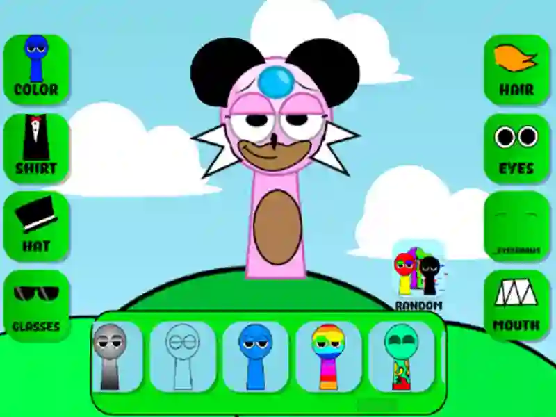 Lojë Krijues i personazheve sprunki oc në internet