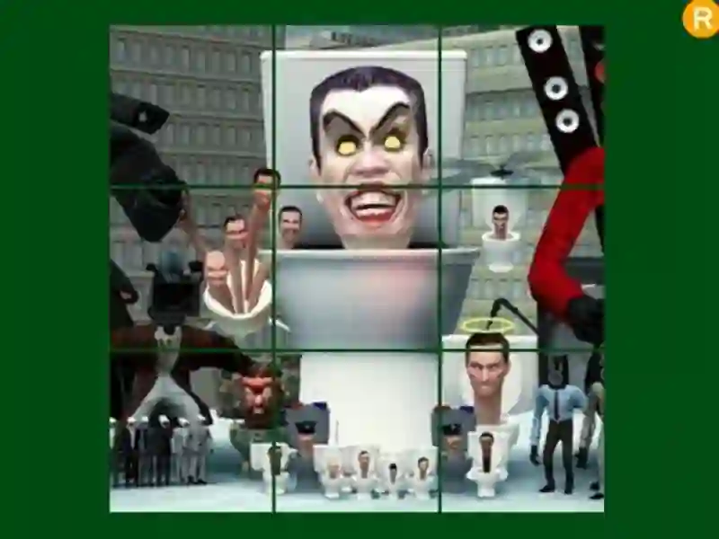 Lojë Enigmë rrëshqitëse e tualetit Skibidi në internet