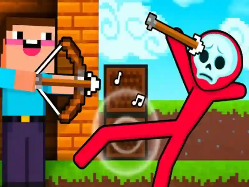 Lojë Noob Archer vs Stickman Zombie në internet