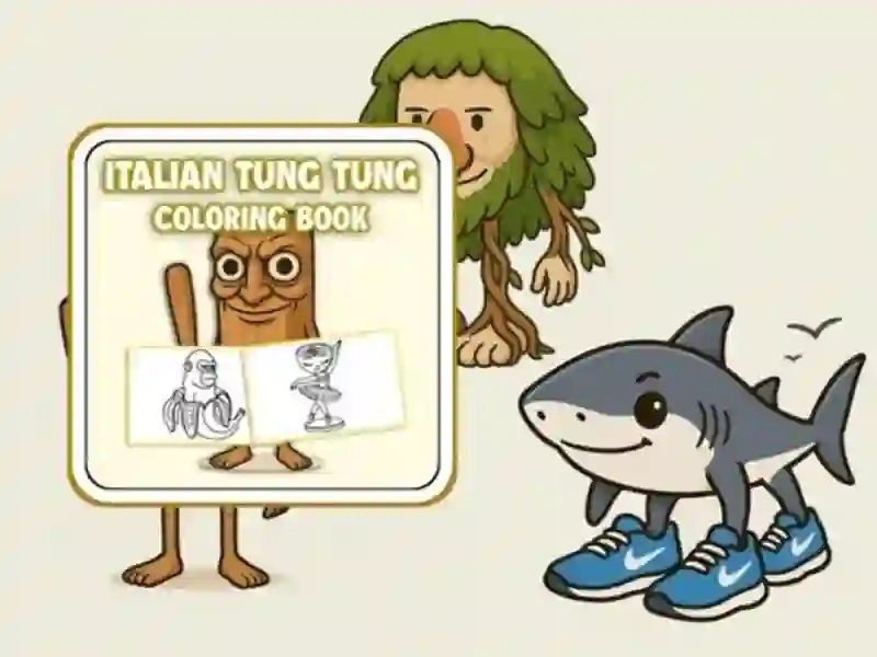 Lojë Libri për t'u ngjyrosur Tung Tung Sahur në internet