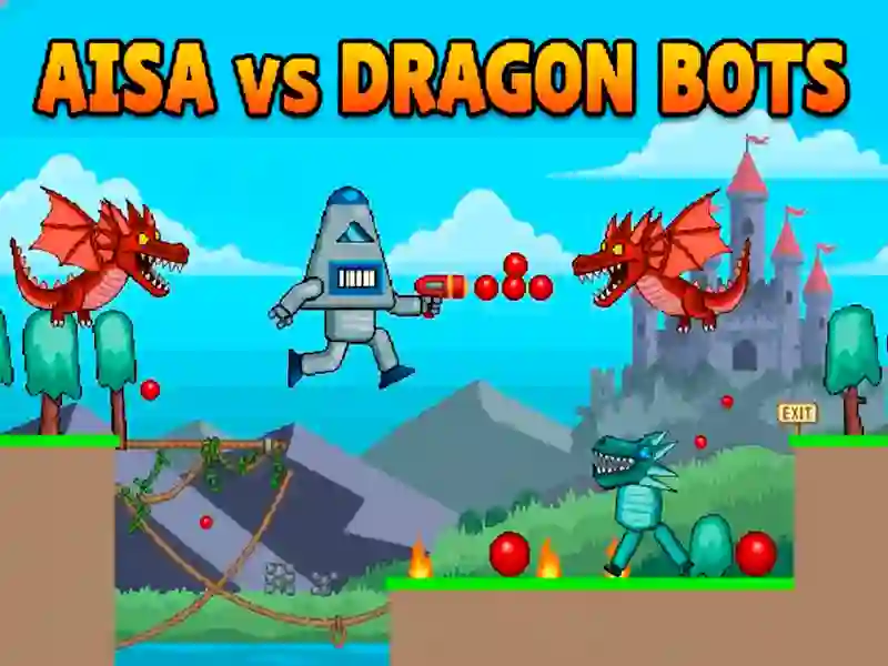 Lojë Aisa vs Dragon Bots në internet