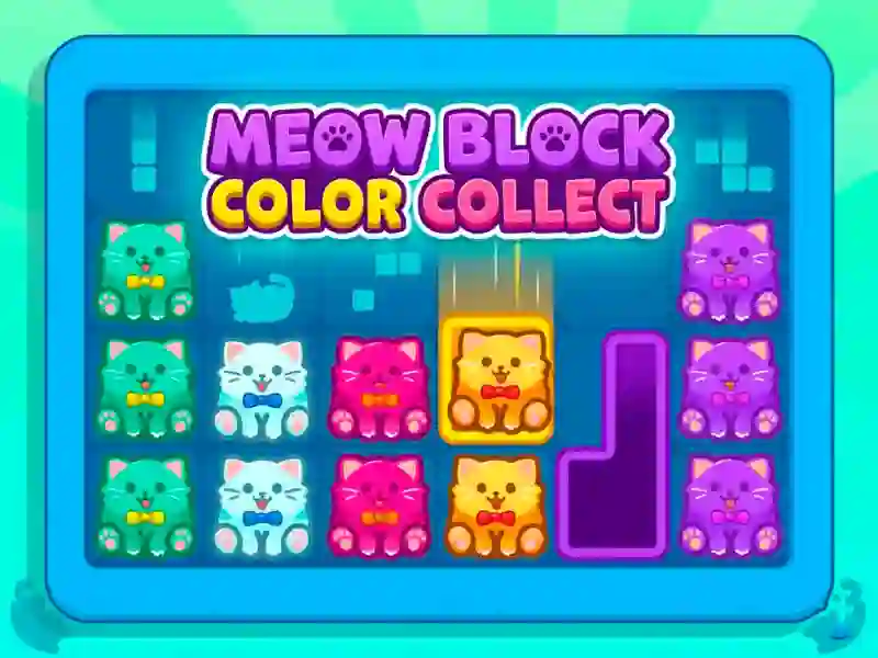 Lojë Meow Block Color Collect në internet