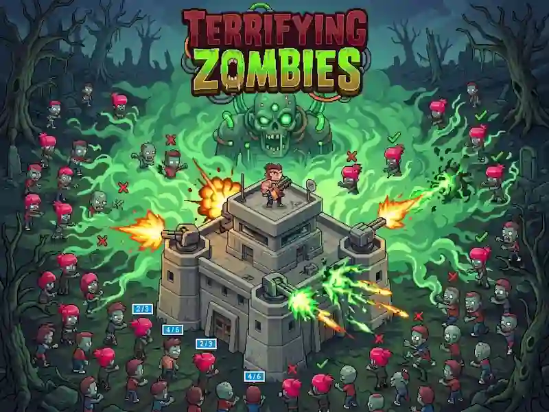 Lojë Terrifying Zombies në internet