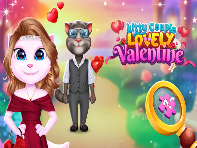 Lojë Çift kotele Valentine bukuroshe në internet