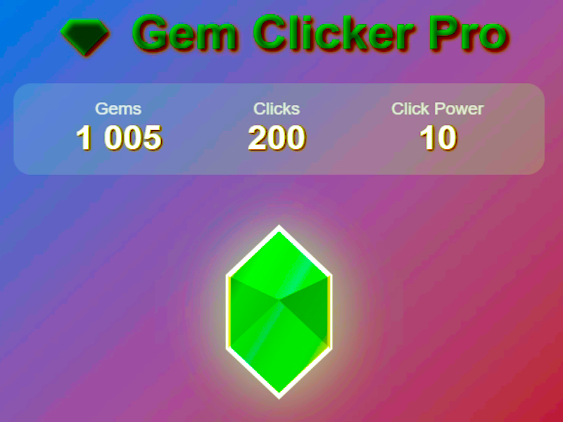 Lojë Gem Clicker Pro në internet