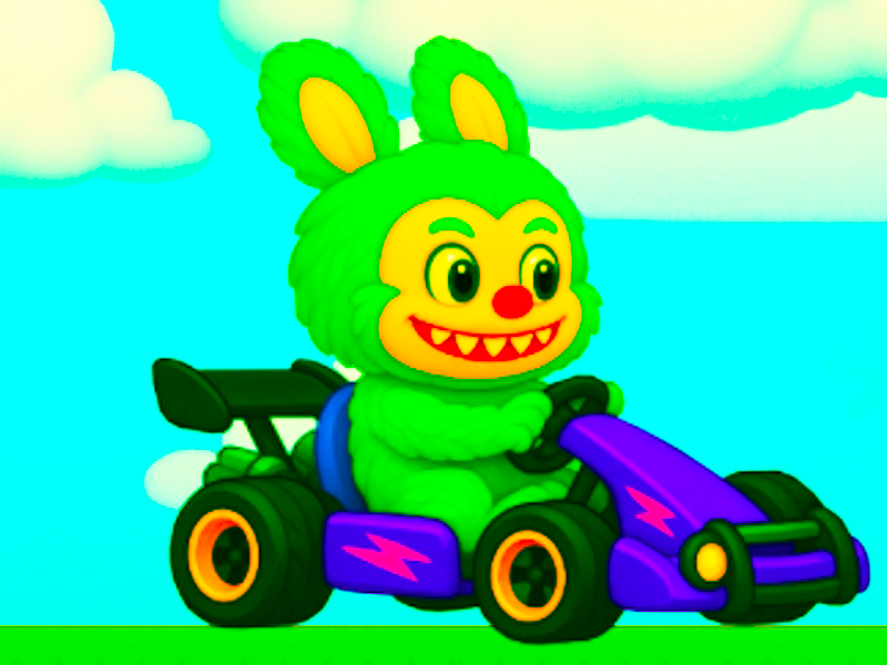 Lojë Labubu gokart në internet