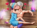 Lojë Flirt me Mbretëreshën e Akullit në sauna në internet