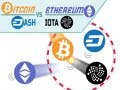 Lojë Bitcoin përballë Ethereum në internet