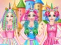 Lojë Saloni i Flokëve të Princeshave Unicorn Rrëngjyrë në internet