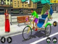 Lojë Bike Tuk Tuk Auto Rickshaw Ndërsa Drejtimi i Ri në internet