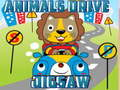Lojë Kafshët Driving Jigsaw në internet