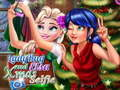 Lojë Selfie Krishtlindjes Ladybug dhe Elsa në internet