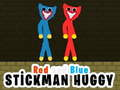 Lojë Ngjyrë e Kuqe dhe Blu Stickman Përqafimi në internet