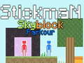 Lojë Parkour Stickman Skyblock në internet