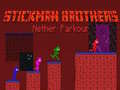 Lojë Vëllezërit Stickman Parkour Nether në internet