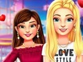 Lojë BFFs Shkollën e Mesme Pamja e Parë në Takim në internet
