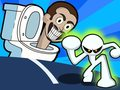 Lojë Stickman kundër Skibidi Toilet në internet
