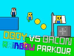 Lojë Obby kundër Bacon Parkour me ylber në internet