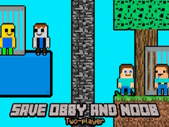 Lojë Shpëto Obby dhe Noob Dy Lojtarë në internet