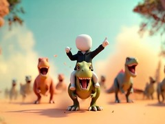 Lojë Stickman: Arena e Dinosaurëve në internet