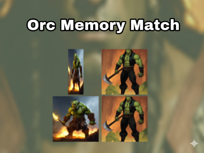 Lojë Ndeshje memorie orc në internet