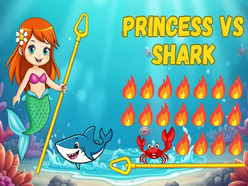 Lojë Princesha vs Shark në internet