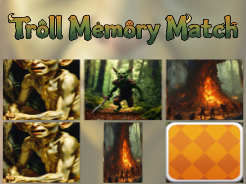 Lojë Troll Memory ndeshje në internet