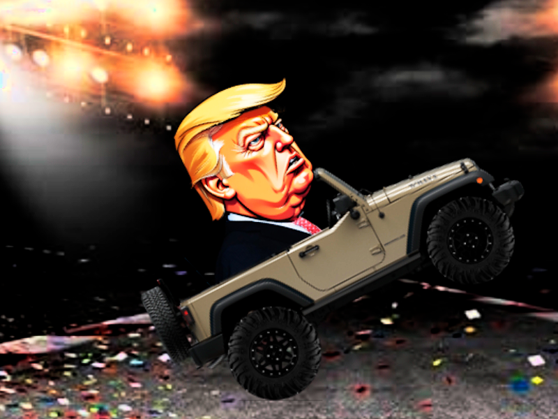 Lojë Sfida e Wheelie Trump në internet