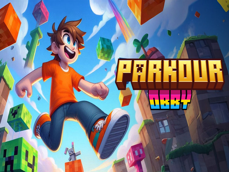 Lojë Parkour obby në internet