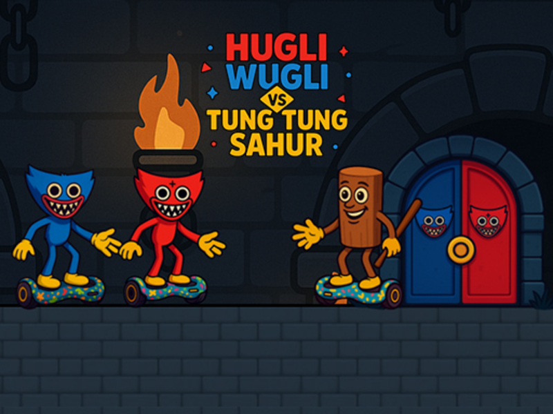 Lojë Hugli wugli vs tung tung sahur në internet
