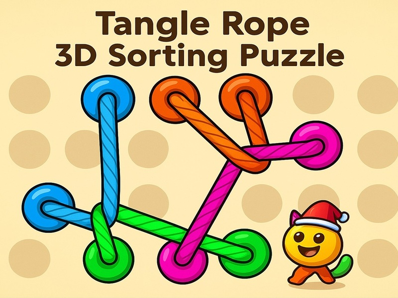 Lojë Hazel Tangle Rope 3D: Renditja e enigmës në internet