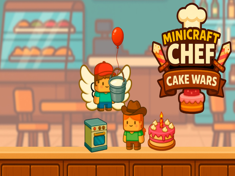 Lojë Minicraft Chef Cake Wars në internet